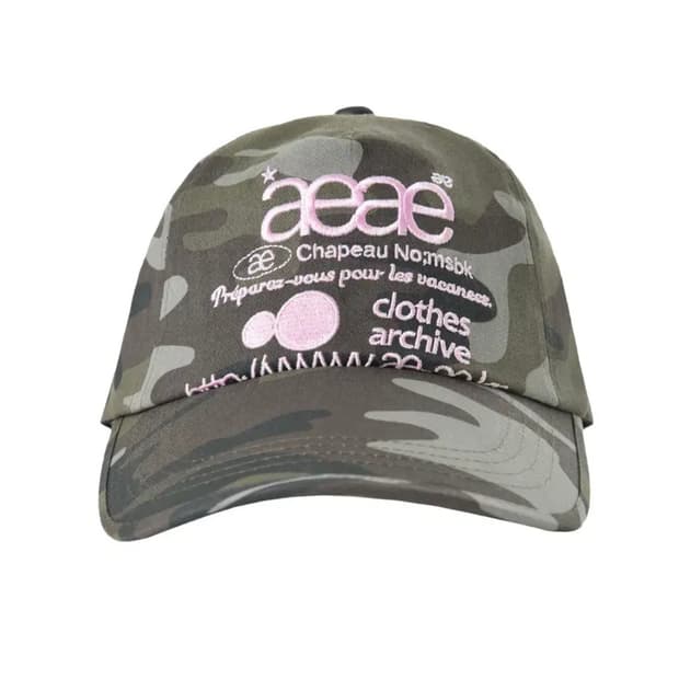 aeae 웹 로고 카모 볼캡 모자