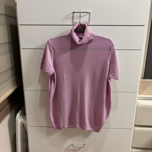 이태리제) Franco Ziche 라벤더 울100 터틀넥니트