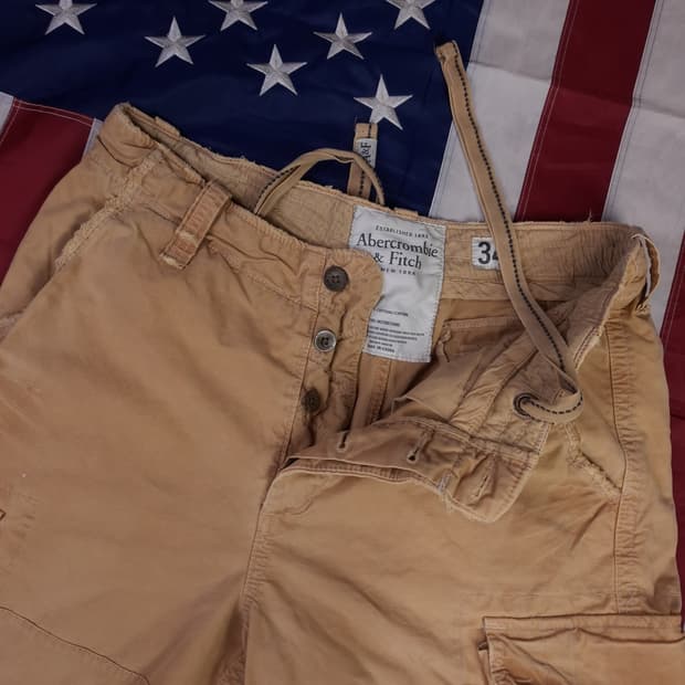 오리지날 아베크롬비 데미지 카고 숏팬츠