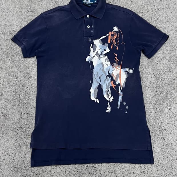 (M) 폴로랄프로렌 빅프린팅 카라 티