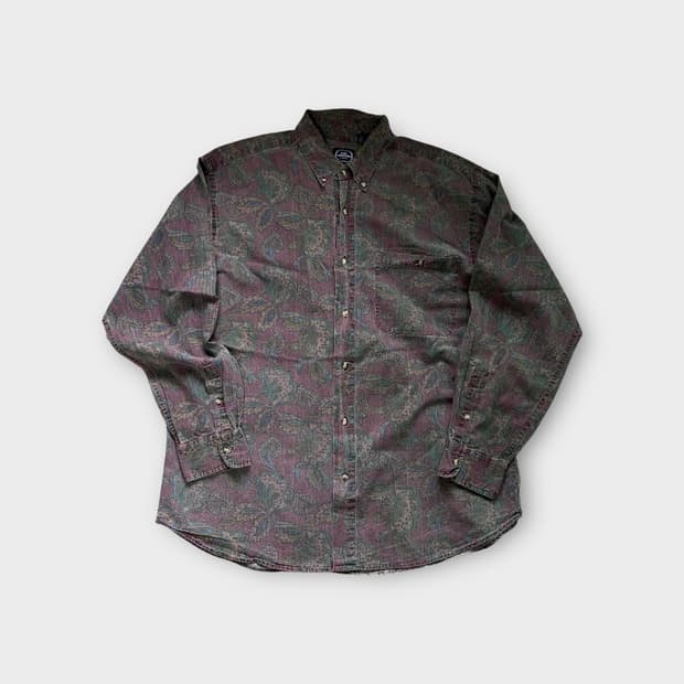 Japanese Vintage . 워시드 페이즐리 셔츠