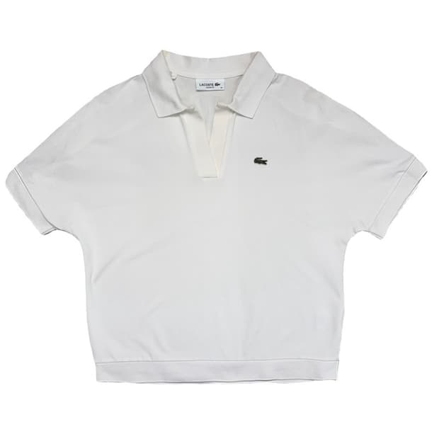 LACOSTE 릴렉스핏 헤리티지 폴로셔츠 화이트 36