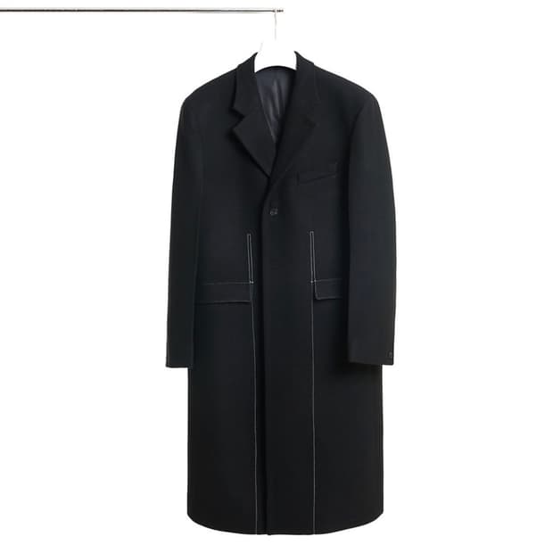 타이핑미스테이크 스티치 싱글 코트