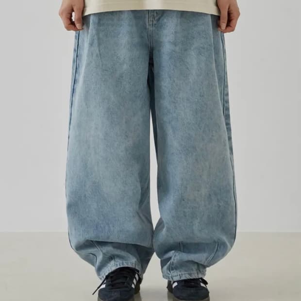 어반스터프 워싱 롱 벌룬 팬츠 (연청)