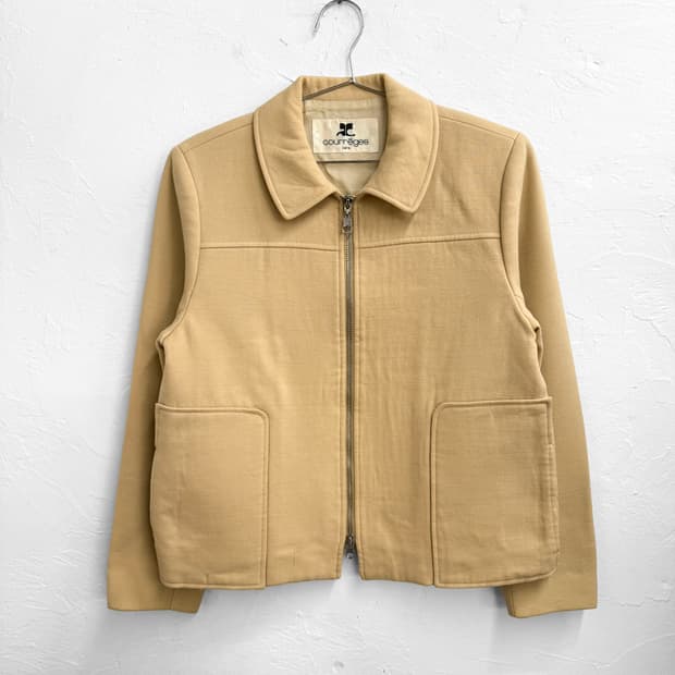courreges 투웨이집업 울 자켓