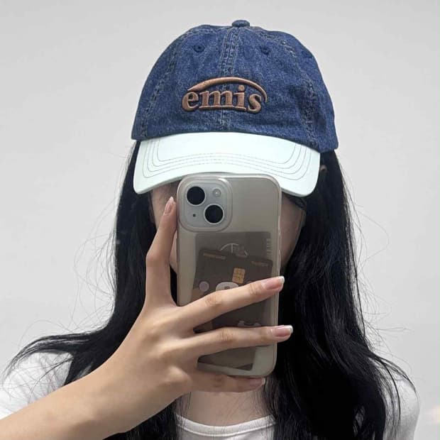 Emis 이미스 워시드 데님 볼캡(os)