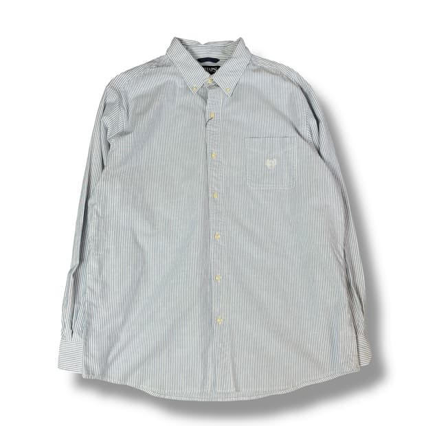 CHAPS 미니 자수로고 클래식 핏 스트레치 옥스퍼드 셔츠 XL