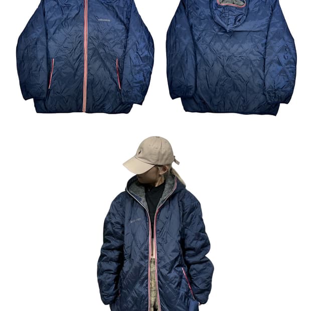 컨버스 네이비 경량 패딩 L