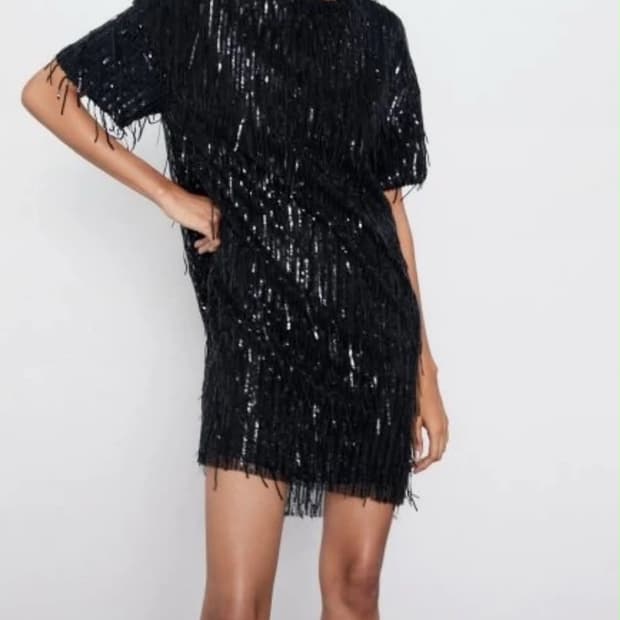 [M] Zara 자라 시퀸지 미니 원피스