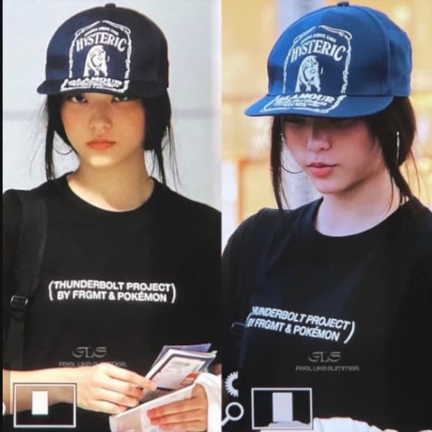 히스테릭 글래머 HYS 위스키 자수 캡 네이비