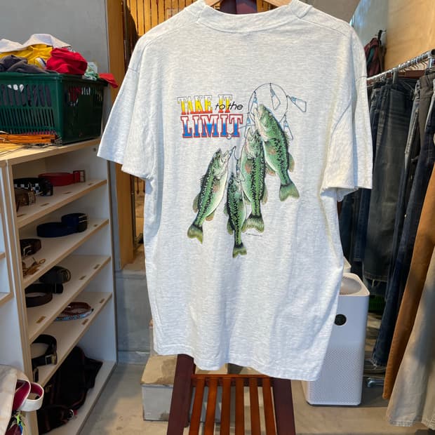 80s 싱글스티치 스크린스타 Fish그래픽티