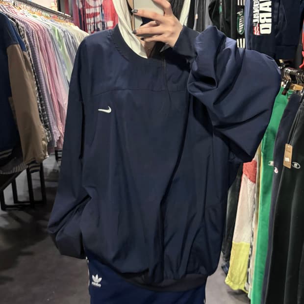 [IM] NIKE 나이키 오버핏 웜업 네이비