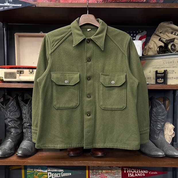 50s US Army 한국전쟁 OG-108 울 필드셔츠 초기형 N1140