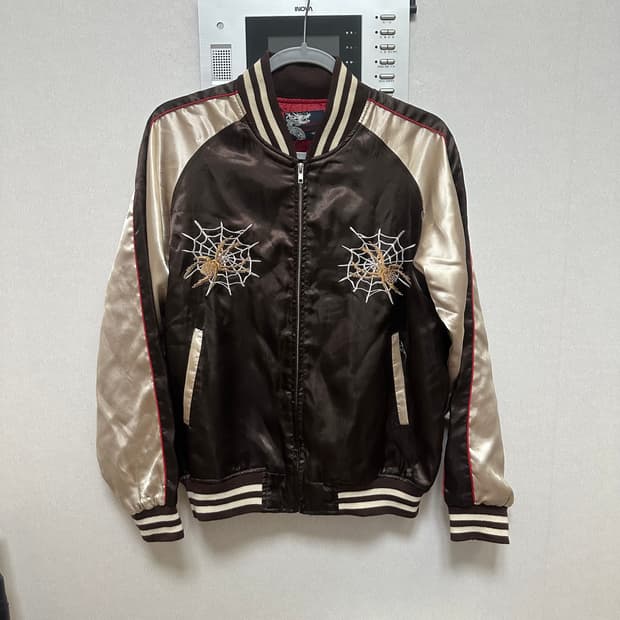 일본빈티지 자수 스카잔 L