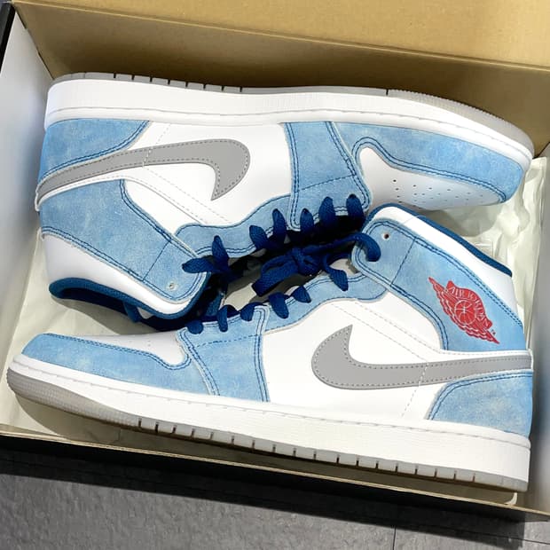 (새상품) 조던1 미드 SE 프렌치 블루 파이어 레드