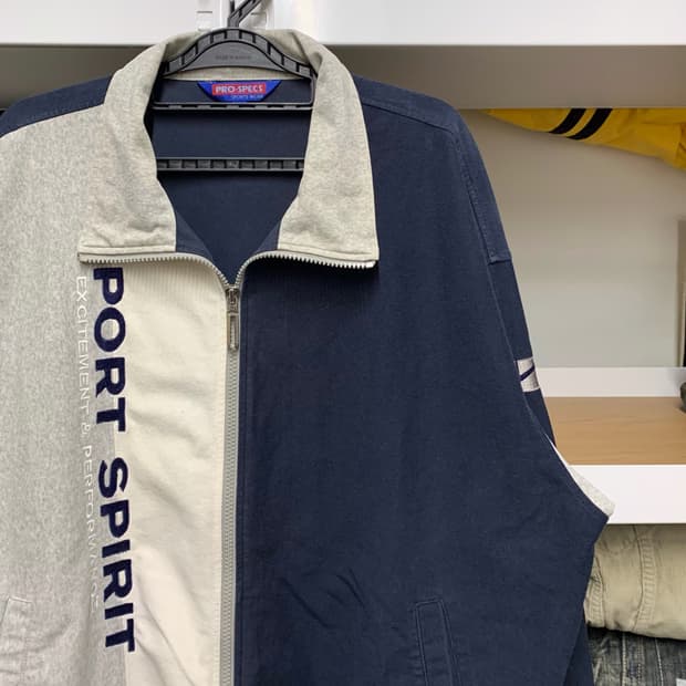 [XL] 90's 프로스펙스 배색 코튼 트랙자켓