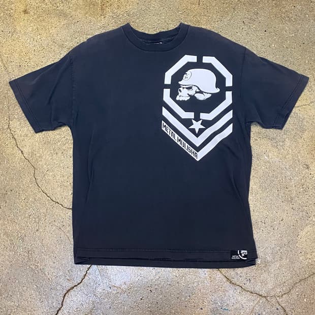 미국 빈티지 브랜드 메탈 멀리샤 해골 스컬 프린팅 락티셔츠 반팔티