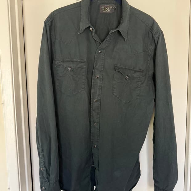 RRL 더블알엘 트윌 웨스턴 셔츠