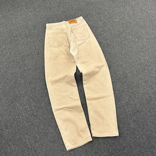 31) 90s 리바이스 550 오렌지탭 베이지 데님팬츠