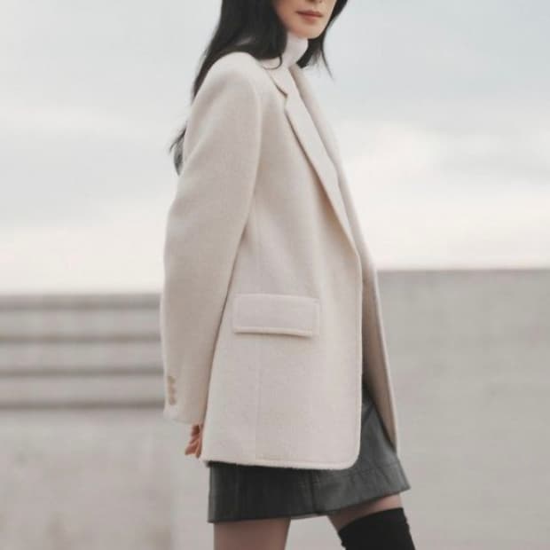 [90]모르간 울 부클 하프 코트(새상품)