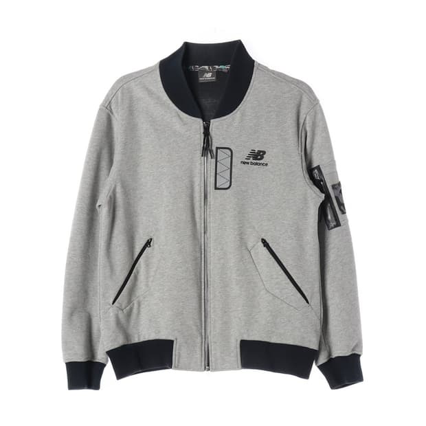 뉴발란스 그레이 배색 집업 자켓 L
