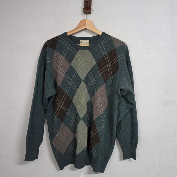 배리 BARRIE 아가일 울 니트 42