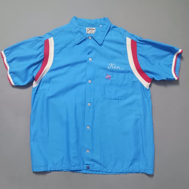 [100] 힐튼 60년대 빈티지 볼링 반팔 셔츠 HILTON