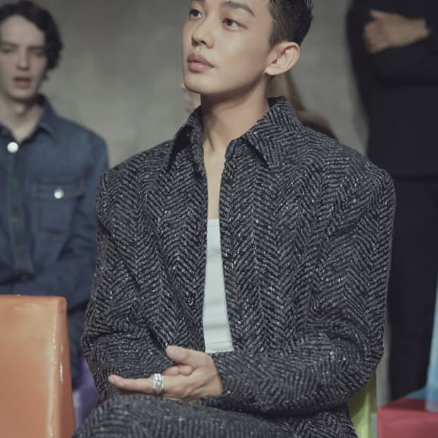 보테가베네타 2023 f/w 물리네 헤링본 울 자켓 