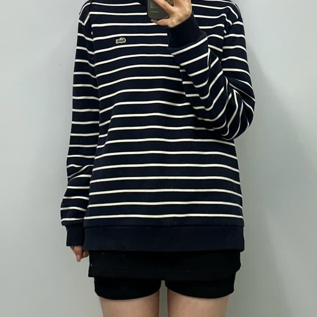 라코스테 단가라 블랙 맨투맨