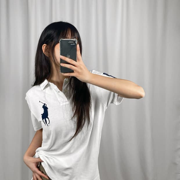 폴로 빅포니 화이트 카라 반팔