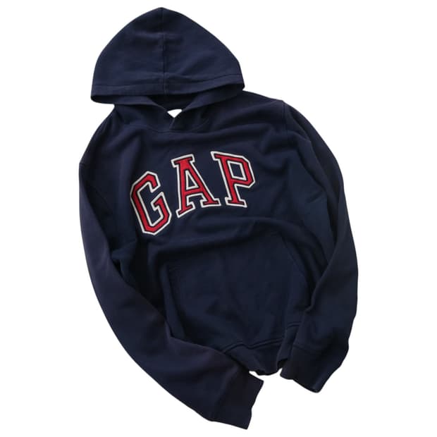 GAP 갭 페이딩 빈티지 빅로고 네이비 후드티 (L)