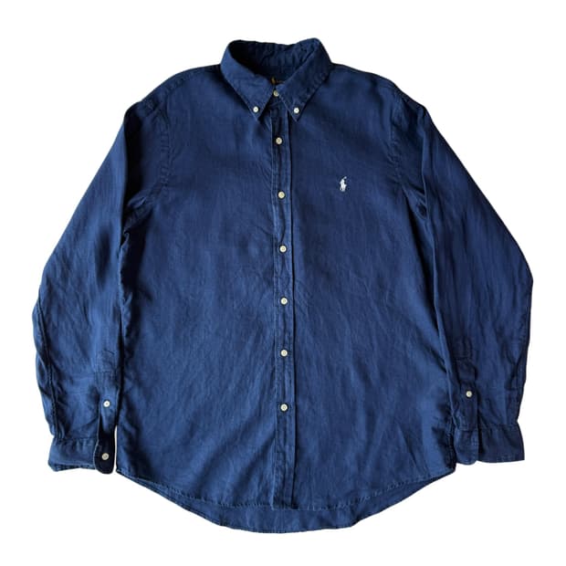 폴로 랄프로렌 린넨 셔츠 네이비 L-XL