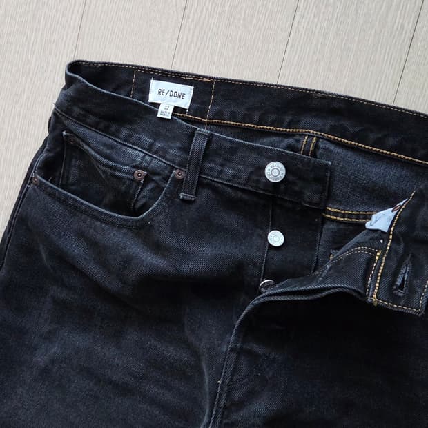 [정품] 리던 23FW 남성 데님 흑청 스트레이트핏 32~33 size