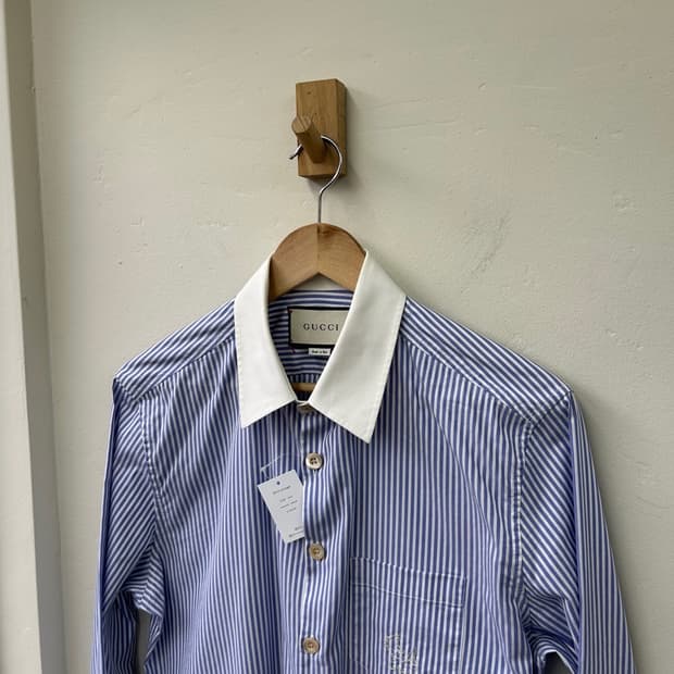 16162 - 구찌 스티치 로고 스트라이프 셔츠