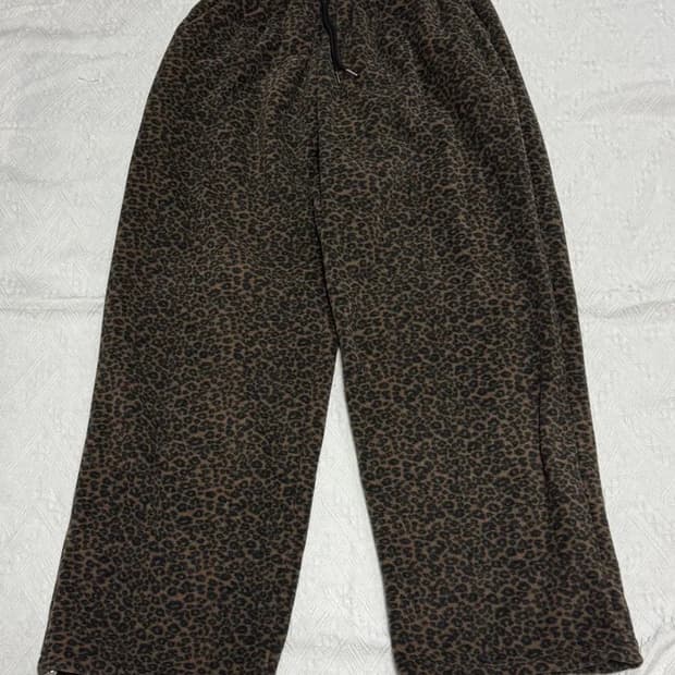 호피 레오파드 바지 브라운