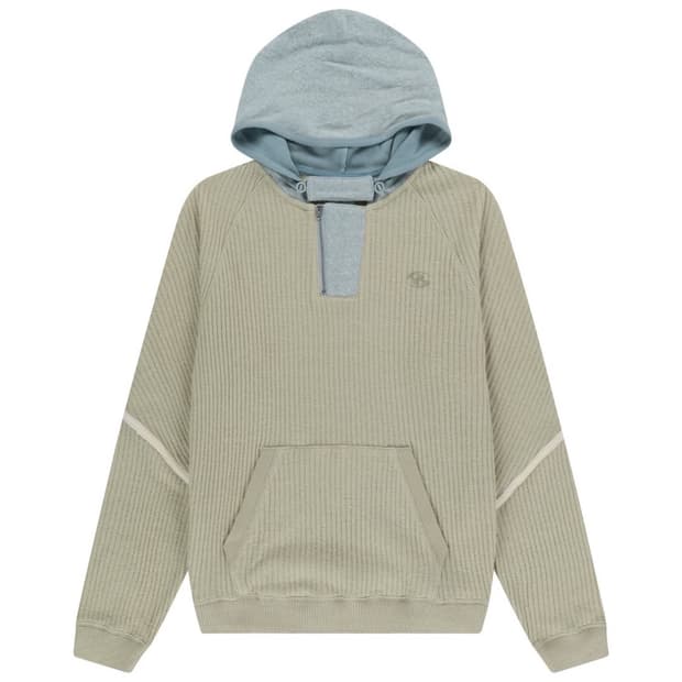 산산기어 RIBBED HOODIE KNIT [BEIGE]
