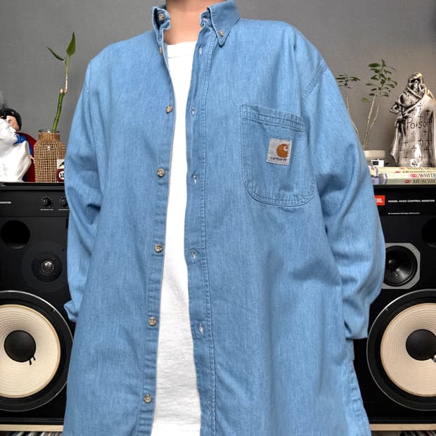 칼하트 데님셔츠