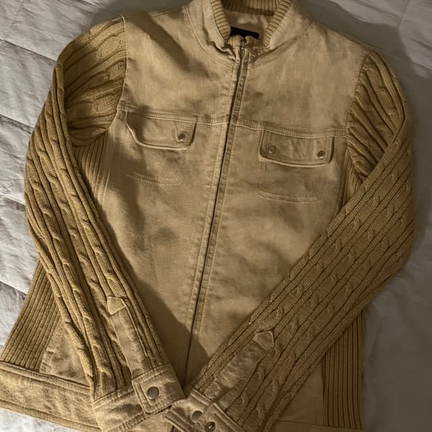 빈티지 CEAT-TOUT 스웨이드 니트 자켓