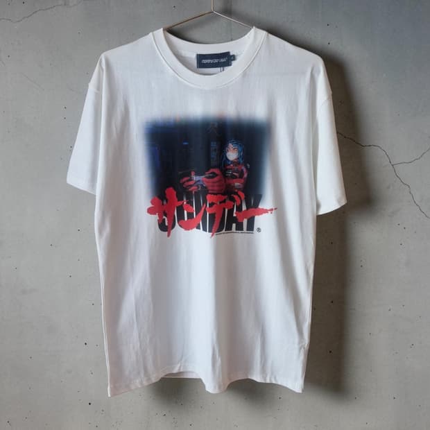 선데이 오프 클럽 애니메이션 반팔티 화이트 L,XL (사이즈2종류)