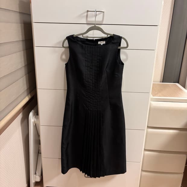 BALENCIAGA 라모드 블랙 플리츠 원피스 38