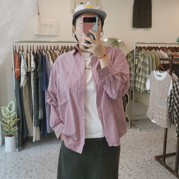 Machopemind 레드 잔체크 면남방