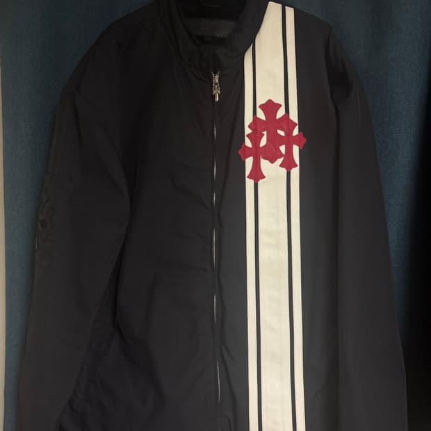 [XL]크롬하츠 트리플크로스 레더패치 퍼자켓