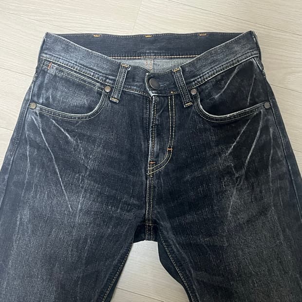 wrangler 흑청 데님 팬츠