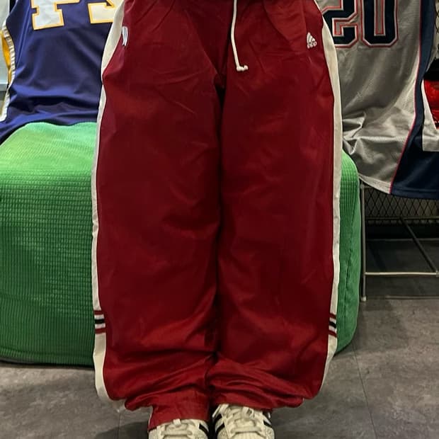 Adidas red windbreak track pts