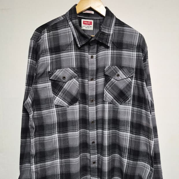 랭글러Wrangler 체크 웨스턴 셔츠 XL사이즈 - S337