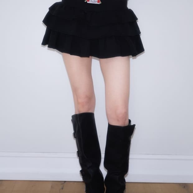 로제프란츠 로즈 캉캉 미니 스커트 블랙