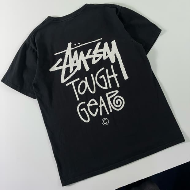 Stussy  스투시 터프기어 블랙 반팔티셔츠 