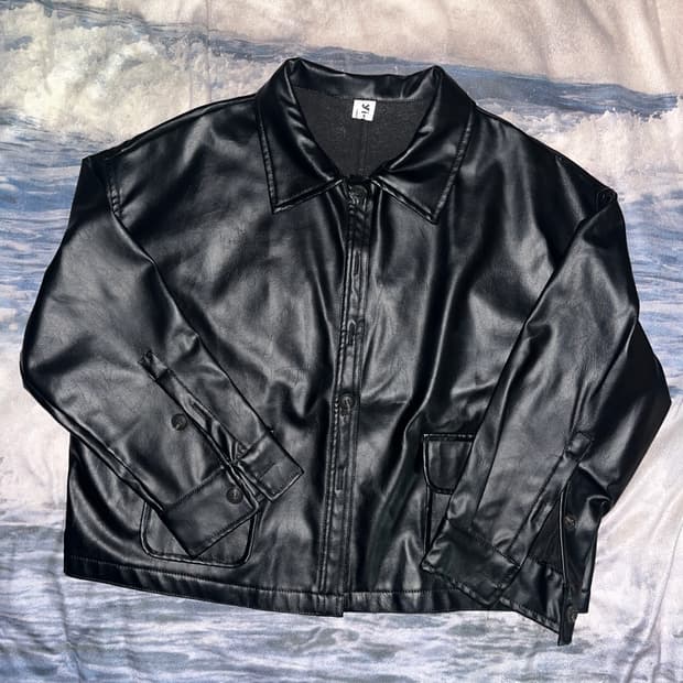 Vintage Pocket Leather Jacket
