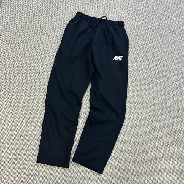 S 나이키 블랙 나일론 트랙 팬츠 0421D