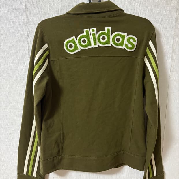 아디다스 y2k 백로고 카라 집업 자켓